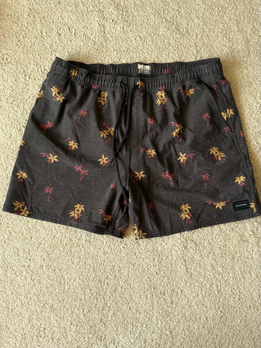 ✨3 for $20 Rip Curl "Lay‎ Days" Boardshorts - Men's Size XL - Tropical Palm